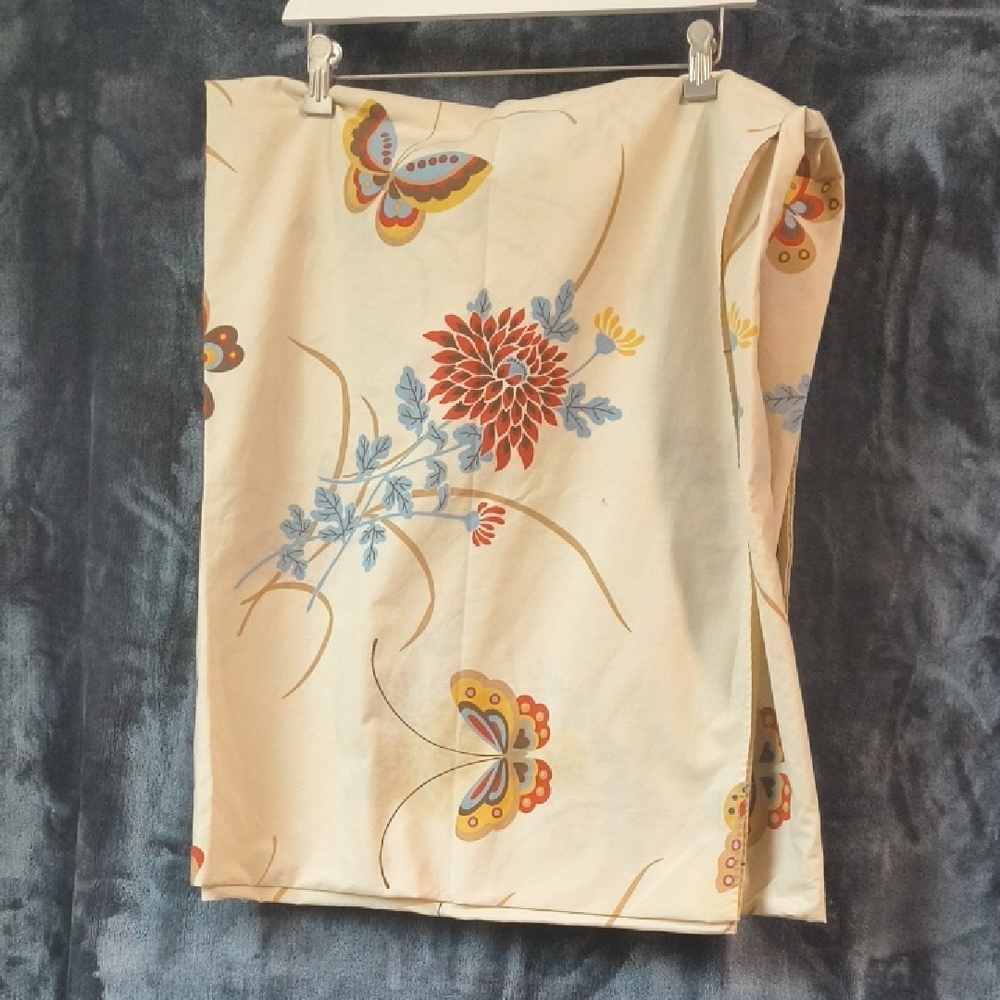 Floral Cream Vintage Cannon Full Flat Sheet